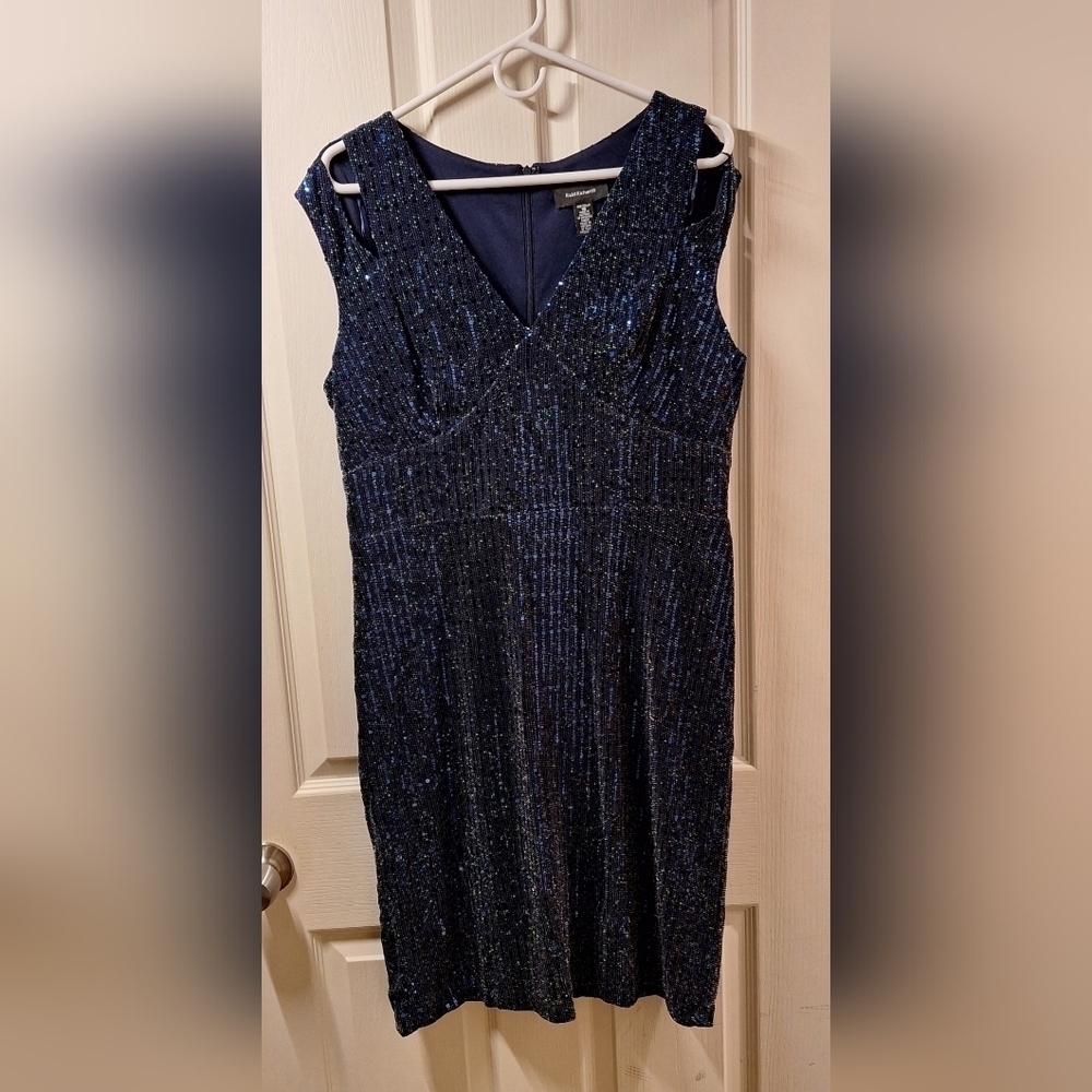 R&M Richards Navy Blue Sleeveless Dress Size 16
